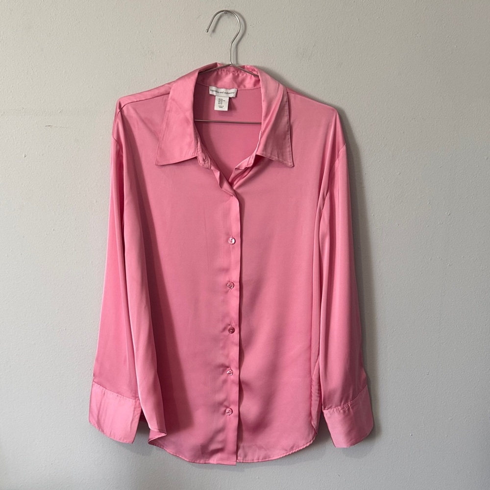 Cupcakes & Cashmere Pink Collared Shirt